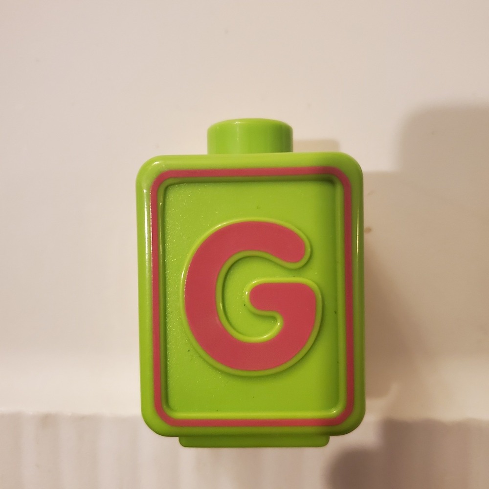 VTech Alphabet Activity Cube Replacement 2 Sided G T Yellow Green Letter Block